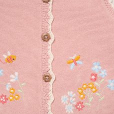 H14084NF: Baby Girls Floral Embroidery True Knit Vest & Shorts Outfit (9-24 Months)