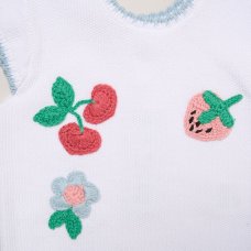 H14085INF: Baby Girls Fruit Crochet Applique True Knit Top & Shorts Outfit (9-24 Months)