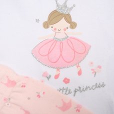H14301NB: Baby Girls Princess T-Shirt, Shorts & Plush Toy Set (0-9 Months)