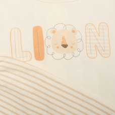 H14309NB: Baby Boys Lion T-Shirt, Shorts & Plush Toy Set (0-9 Months)