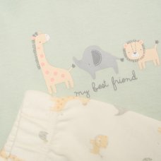 H14310NB: Baby Boys Giraffe T-Shirt, Shorts & Plush Toy Set (0-9 Months)