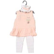 H14325INF: Baby Girls Watermelon Crochet Applique Top, Leggings & Headband Outfit (9-18 Months)