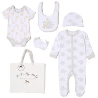 H14405NB: Baby Unisex Animals 6 Piece Mesh Bag Gift Set (NB-6 Months)