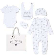 H14417NB: Baby Unisex "Little Bundle Of Joy" 6 Piece Mesh Bag Gift Set (NB-6 Months)