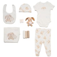 H14428: Baby Unisex Bunny 10 Piece Mesh Bag Gift Set (NB- 6 Months)