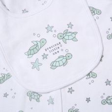 H14429NB: Baby Unisex Turtles 6 Piece Mesh Bag Gift Set (NB-6 Months)