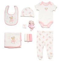 H14847: Baby Girls Ballerina 10 Piece Mesh Bag Gift Set (NB- 6 Months)