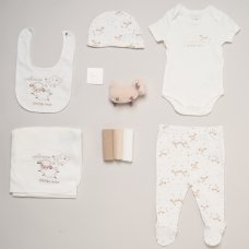 H14855: Baby Unisex Sheep 10 Piece Mesh Bag Gift Set (NB- 6 Months)