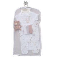 H14856NB: Baby Unisex Teddy 10 Piece Mesh Bag Gift Set (NB-6 Months)
