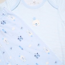 H14873NB: Baby Boys Bear 10 Piece Mesh Bag Gift Set (NB-6 Months)