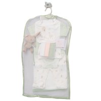 H14879NB: Baby Unisex Bunny 10 Piece Mesh Bag Gift Set (NB-6 Months)