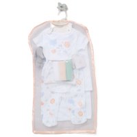 H14880NB: Baby Unisex Elephant Safari 10 Piece Mesh Bag Gift Set (NB-6 Months)