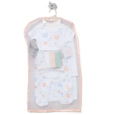 H14880NB: Baby Unisex Elephant Safari 10 Piece Mesh Bag Gift Set (NB-6 Months)