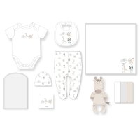 H14886NB: Baby Unisex Jungle 10 Piece Mesh Bag Gift Set (NB-6 Months)