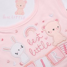H14910: Baby Girls Teddy 10 Piece Mesh Bag Gift Set (NB- 6 Months)