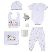 H14911NB: Baby Unisex Animals 10 Piece Mesh Bag Gift Set (NB-6 Months)