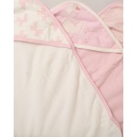 H14930: Baby Girls Goose 6 Piece Hooded Towels & Washcloths Bath Time Set