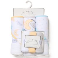H14932: Baby Unisex Little Dreamer 6 Piece Hooded Towels & Washcloths Bath Time Set