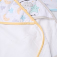 H14932: Baby Unisex Little Dreamer 6 Piece Hooded Towels & Washcloths Bath Time Set