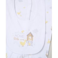 H15228NB: Baby Unisex "Welcome Home Little One" 6 Piece Mesh Bag Gift Set (NB-6 Months)