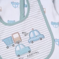 H15229NB: Baby Boys Transport 6 Piece Mesh Bag Gift Set (NB-6 Months)