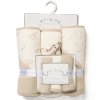 H15268: Baby Unisex Giraffe 6 Piece Hooded Towels & Washcloths Bath Time Set