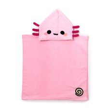 HTOW02: Maddie the Axolotl Adoramals Kids Hooded Towel