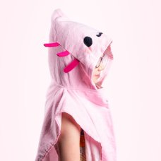 HTOW02: Maddie the Axolotl Adoramals Kids Hooded Towel