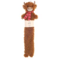 HWB234255: Long Hot Water Bottles with Novelty Cover - Highland Cow