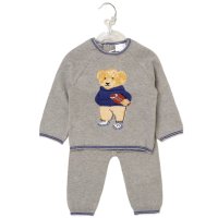 J15521: Baby Boys Knitted 2 Piece Outfit (0-12 Months)
