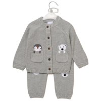 J15588: Baby Boys Knitted 2 Piece Outfit (0-9 Months)