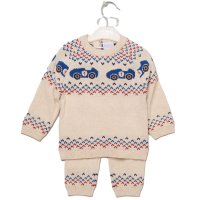 J15600: Baby Boys Knitted 2 Piece Outfit (0-9 Months)