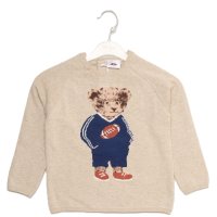 J15733: Boys Footballer Bear True Knit Jumper (2-4 Years)