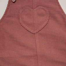 J16014: Girls Popcorn Cord Pinafore Dress & Ribbed Top Outfit (2-4 Years)
