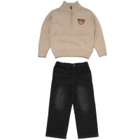 J16358: Boys Funnel Neck True Knit Jumper & Jeans Outfit (2-4 Years)