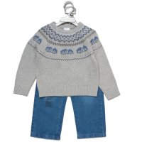 J16361: Boys True Knit Fairisle Jumper & Jeans Outfit (2-4 Years)