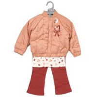 J16451: Girls Quilted Jacket, Top & Flared Leggings Outfit (2-4 Years)