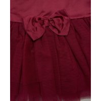 J16504NB: Baby Girls Satin & Tulle Dress, Knickers & Faux Fur Bolero (0-9 Months)