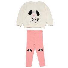 J16524TOD: Girls Interactive Puppy Sweatshirt & Leggings Outfit (2-4 Years)