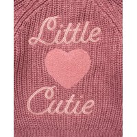 J16592: Baby Cotton Knit Cardigan With Embroidery Detail- Little Cutie  (0-12 Months)