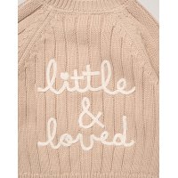 J16593: Baby Cotton Knit Cardigan With Embroidery Detail- Little And Loved  (0-12 Months)