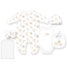 J16674: Baby Unisex Food 6 Piece Mesh Bag Gift Set (NB-6 Months)