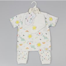 C12243: Baby Unisex Animals 4 Piece Outfit (0-6 Months)