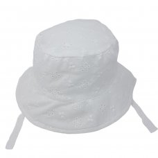 0378: Baby Girls Flower Hat With Chin Strap (0-6 Months)