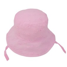 0378: Baby Girls Flower Hat With Chin Strap (0-6 Months)