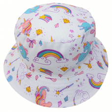 0384: Girls Unicorn Bucket Hat (1-4 Years)