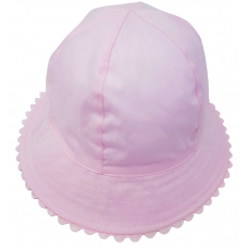 0388P: Baby Girls Cloche Hat With Ric-Rac Edge - Pink (0-6 Months)