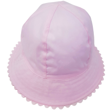 0388P: Baby Girls Cloche Hat With Ric-Rac Edge - Pink (0-6 Months)