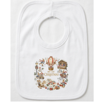 KWB121: My 1st Christmas Bunny Rabbit Over Head Bib