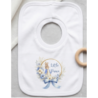 KWB127: Little Prince Blue Rabbit Over Head Bib